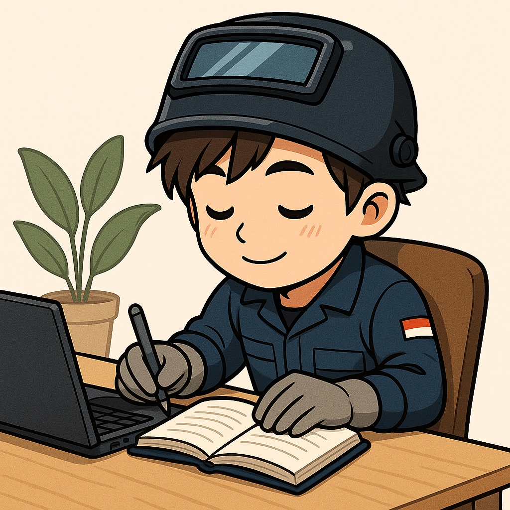 PC前で小説執筆を始める職人