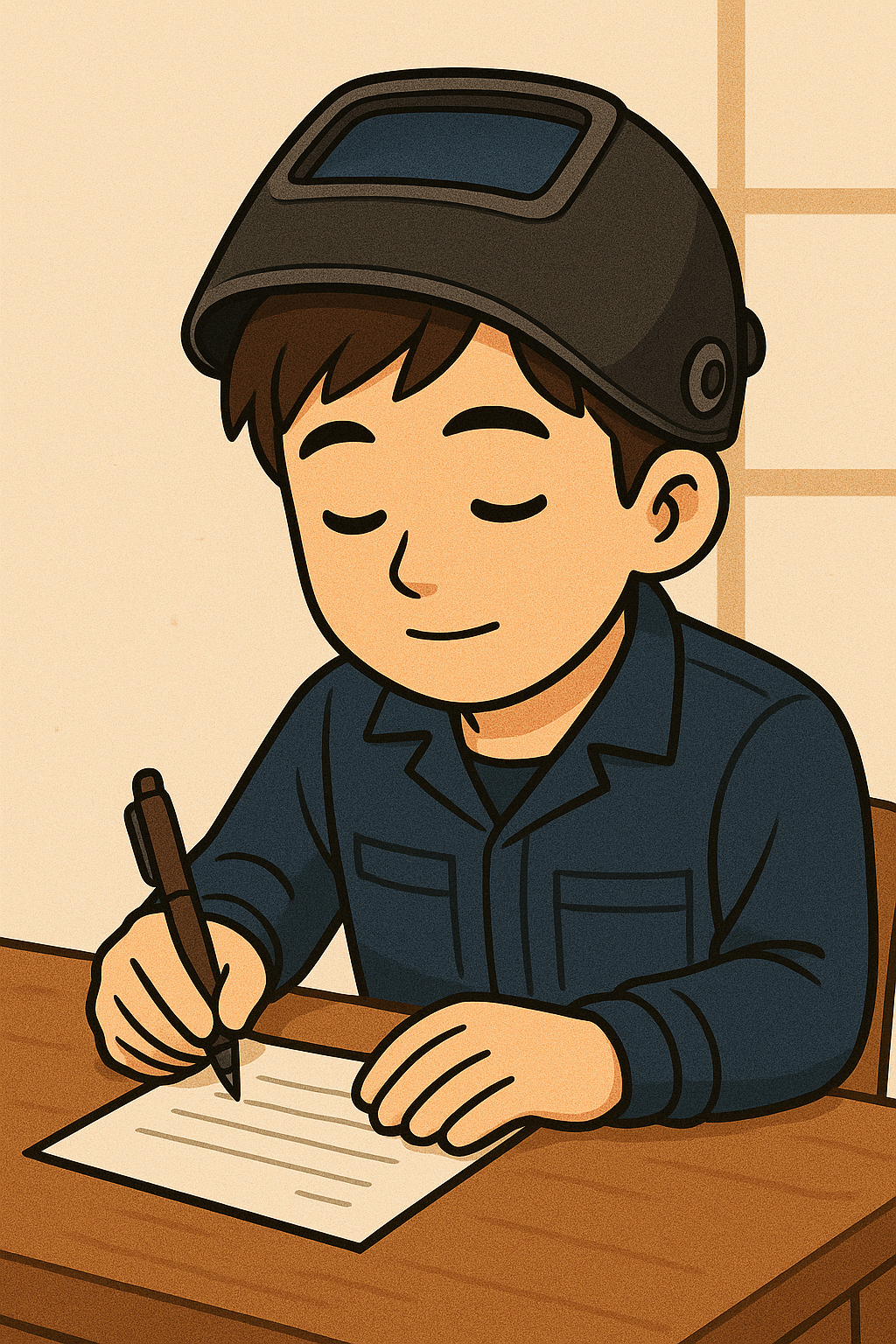 リベ大学長に手紙を書く職人