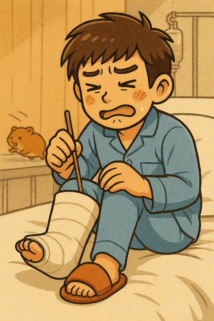 骨折してギブスの所が痒い人