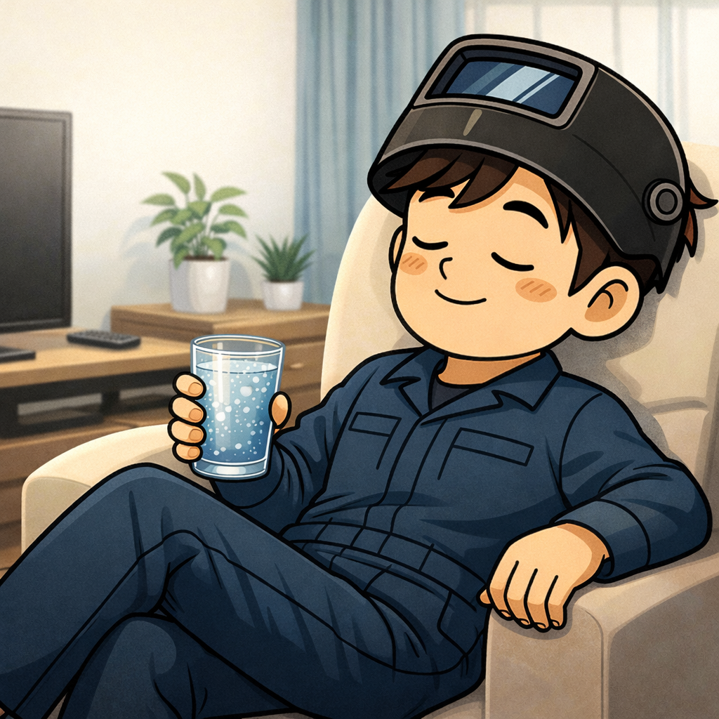 ゆる禁酒が生活の一部になり、無理せず前向きに過ごしている溶接マン