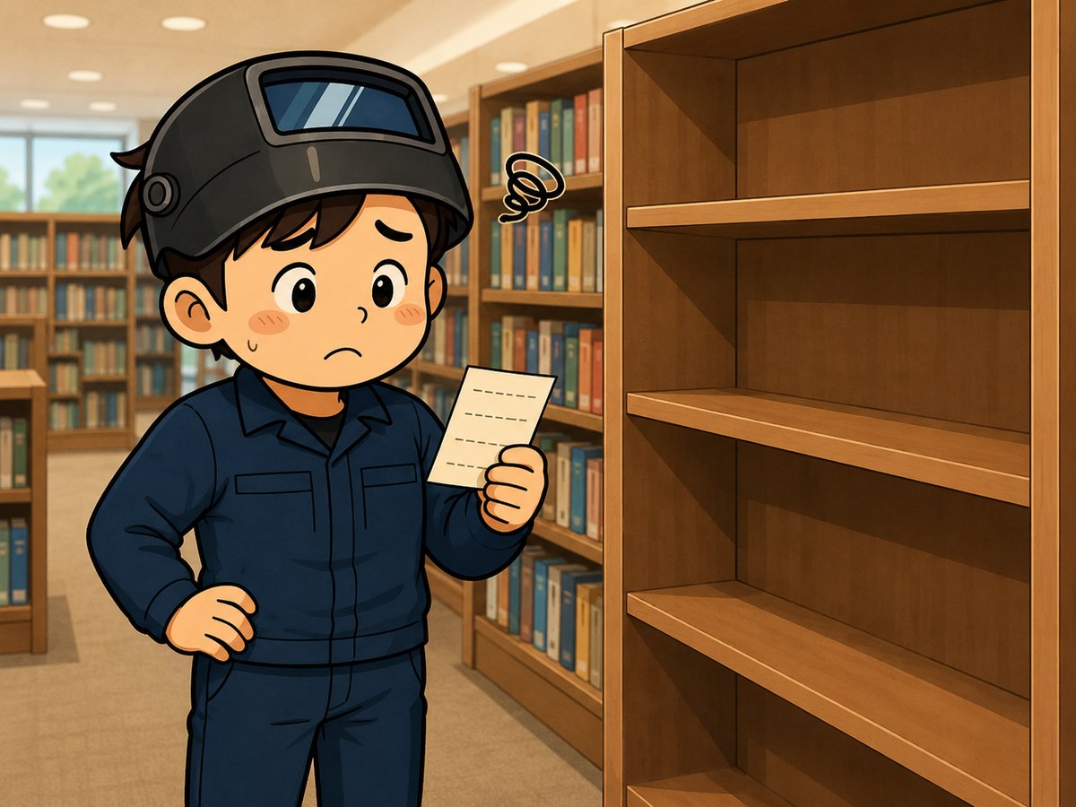 図書館で困っている職人